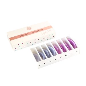 Set de 8 pares de moldes universales - para Laminación, Curl y LIFT de Pestañas, Con purpurina