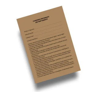 Set 10 Consensi informati per la cliente - Trattamenti di: Laminazione - Tinta - Henné