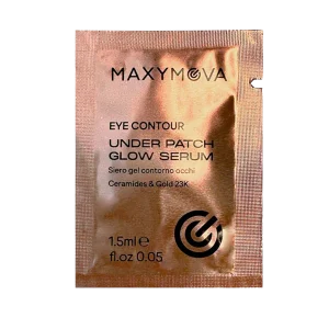 Under Patch Glow Serum in sachet 1,5 ml, eye contour care with 23K MAXYMOVA